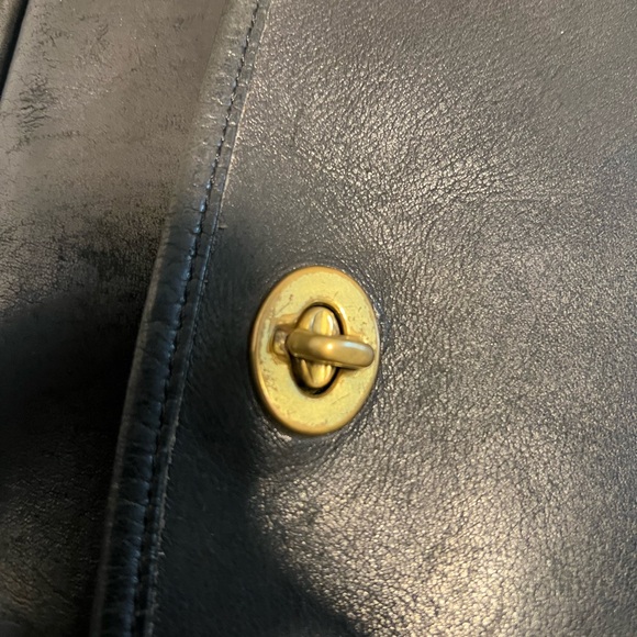 COACH Vintage City Bag Black Leather Crossbody Bag 324 - Picture 14 of 16